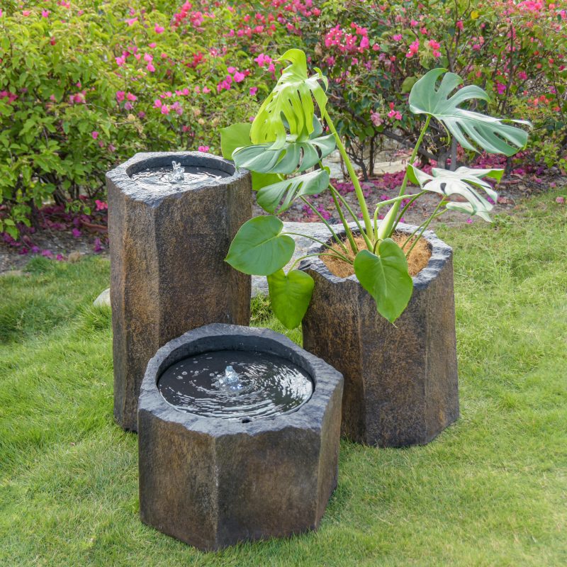 ELEMENTI WATER Nature Series - Basalt Fountain-S WGB02 / Basalt Fountain-L WGB01 / Basalt Planter PGB01 - Image 2
