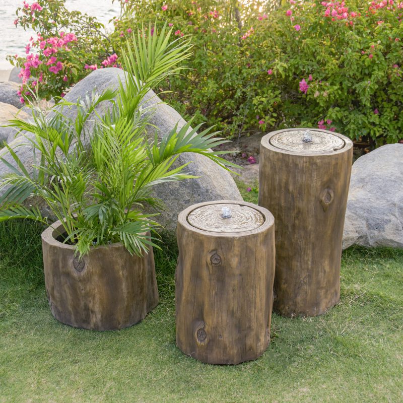 ELEMENTI WATER Nature Series - Pine Fountain-S WGW02 / Pine  Fountain-L WGW01 / Pine Planter PGW01 - Image 2