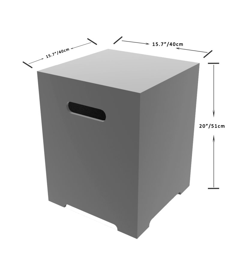 SQUARE TANK COVER ONB021 LG / BK - Image 3