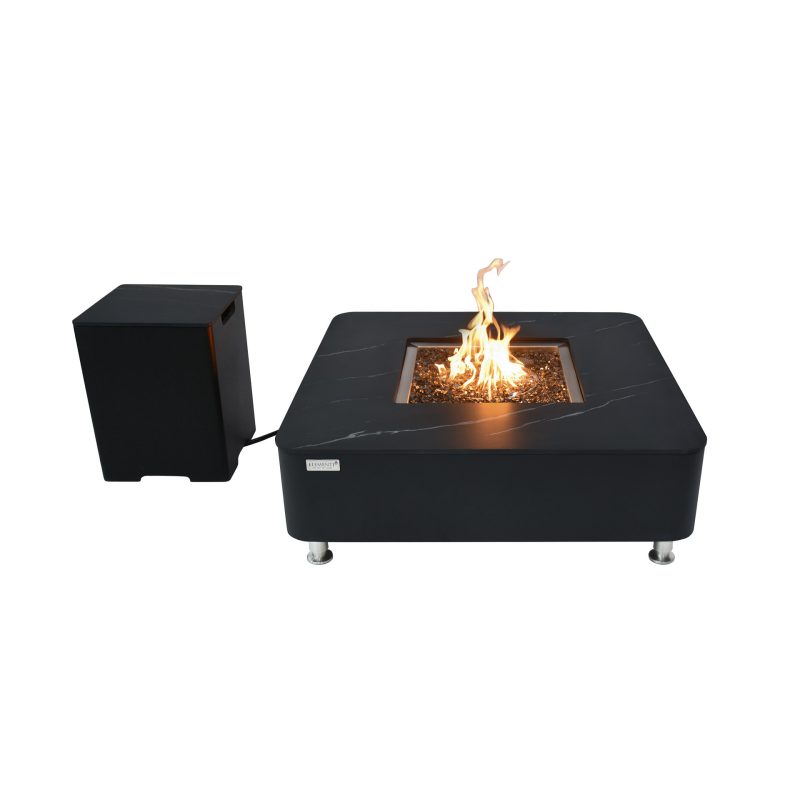 ELEMENTI PLUS ANNECY Marble Porcelain Fire Table OFP101BB - Image 6