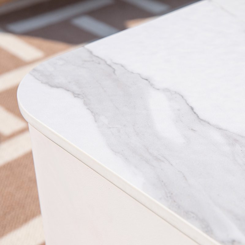 ELEMENTI PLUS ANNECY Marble Porcelain Fire Table OFP101BW - Image 4