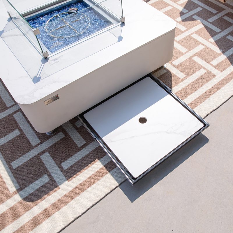 ELEMENTI PLUS ANNECY Marble Porcelain Fire Table OFP101BW - Image 6